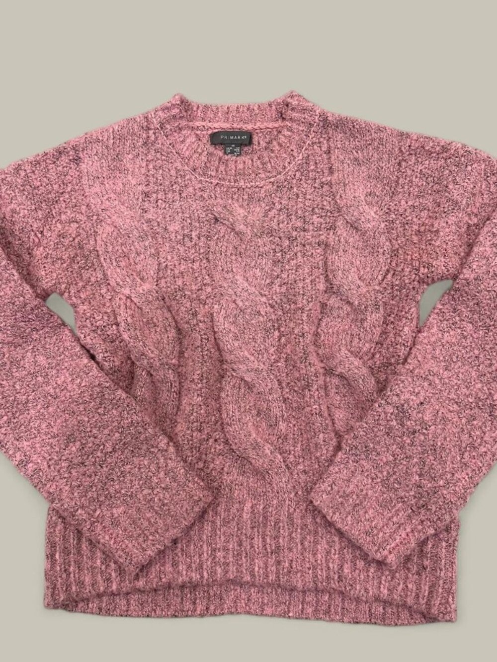 Primark Women's Rose Pink Cable Knit Sweater - XS